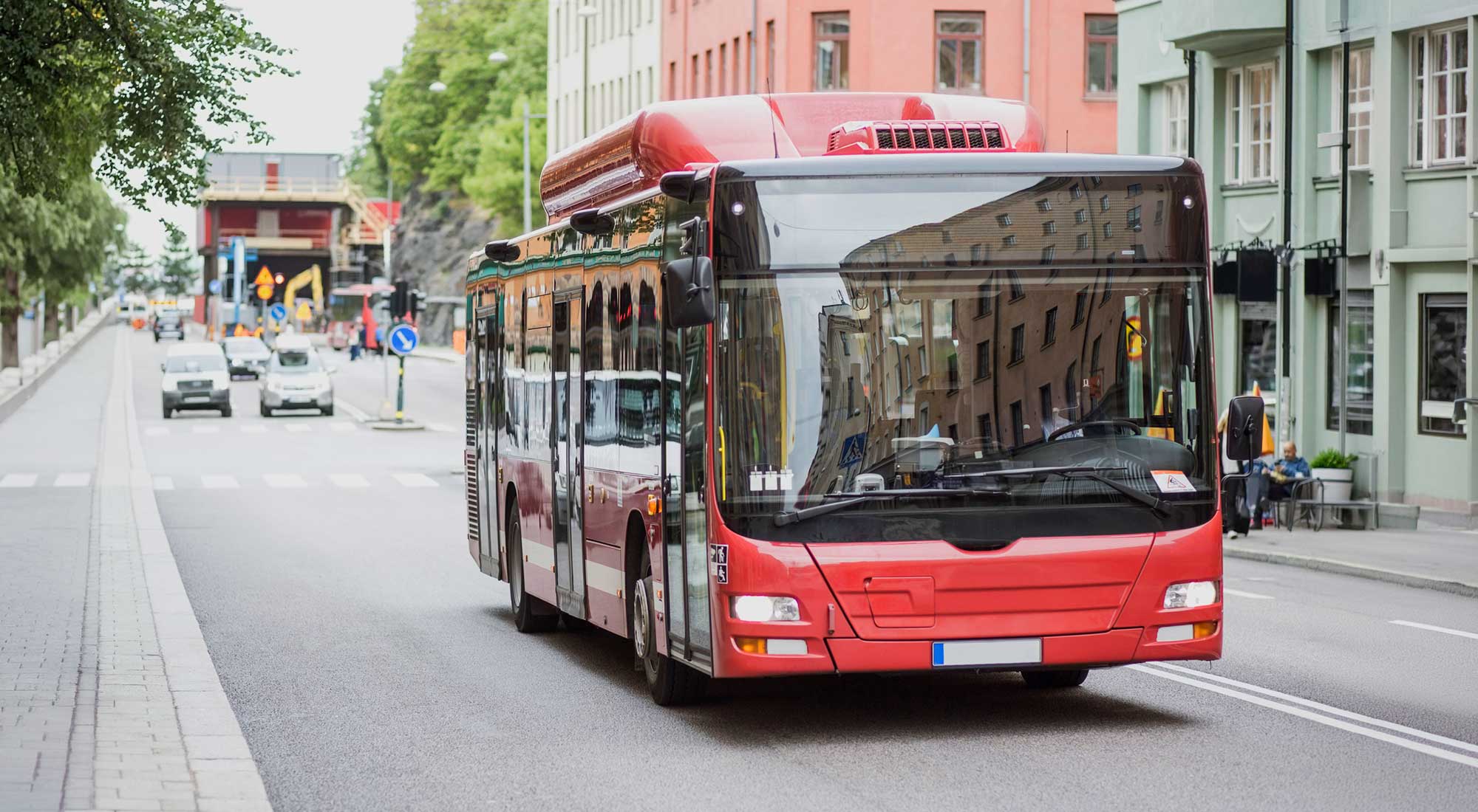 Exteriör av en svensk buss