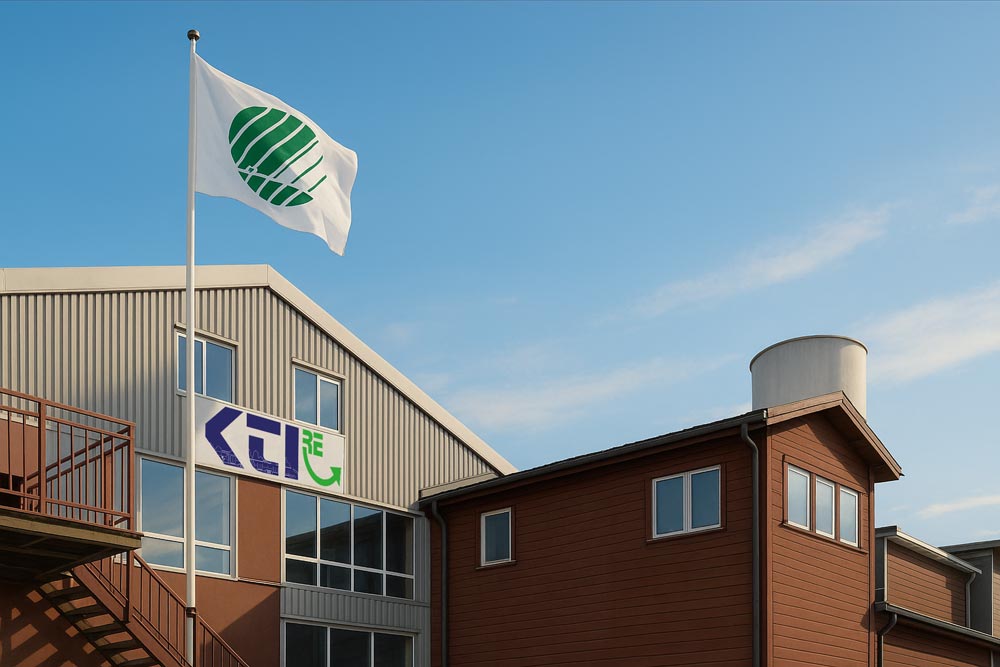 Utanför KTI Sveriges fabrik