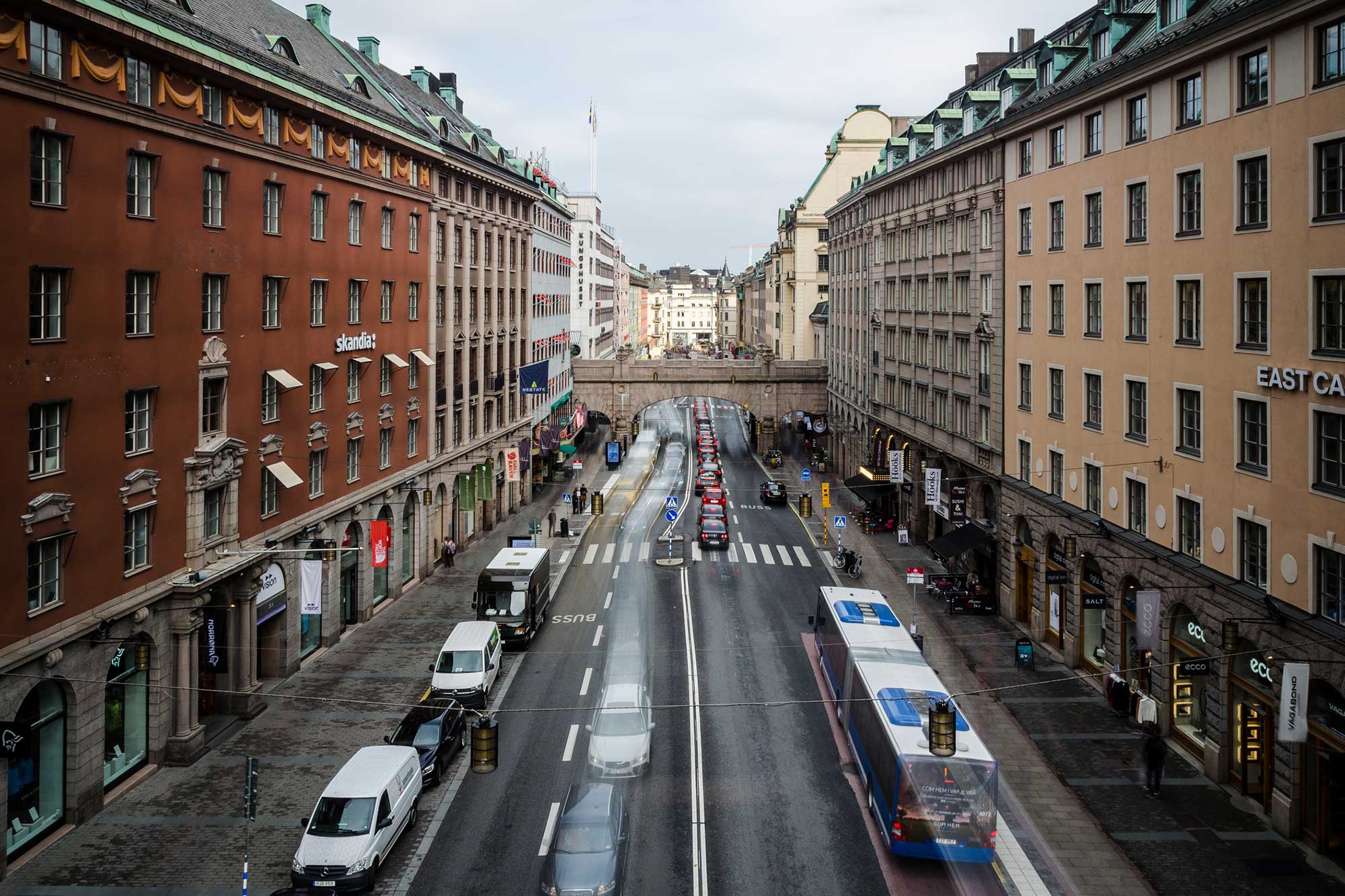 Ett flygfoto över Kungsgatan